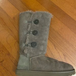 Grey button ugg boots